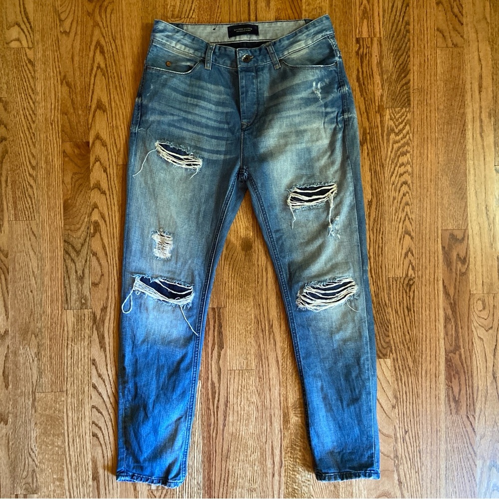Scotch & Soda L’adorable boyfriend Distressed Blue Jeans size 26 regular